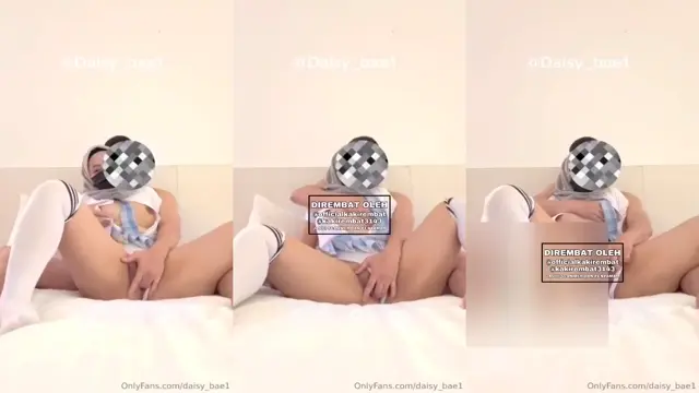 Hijabers Cosplay Baju Sekolah Ngewe Muncrat di Muka